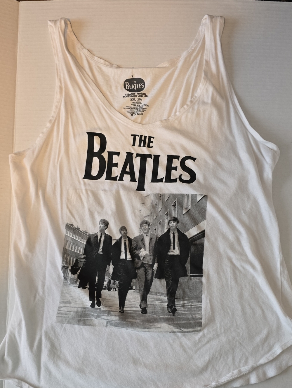 The Beatles White Graphic Tank Top Plus Size XXL 19 Apple Corps 2015